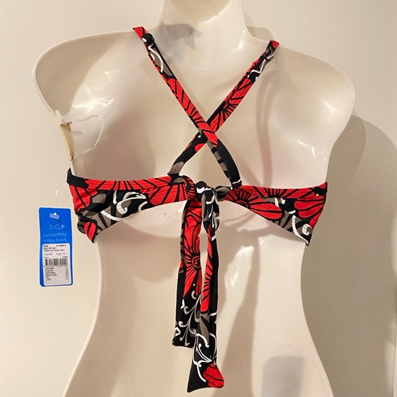 Seafolly ➰ BNWT ladies floral adjustable straps bikini top s14 - Picture 3 of 3